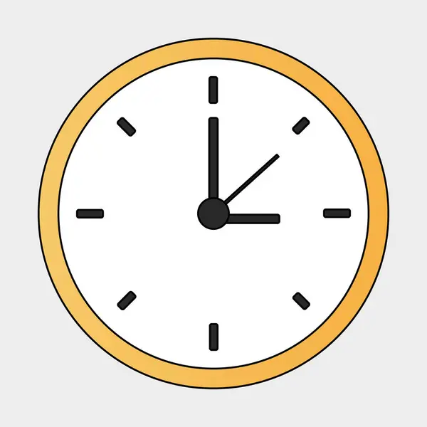 Minimalist Wall Clock Design Illustration. Vector illustration