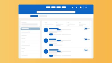 Genel Sosyal Medya Haber Kaynağı Arayüzü. Vektör illüstrasyonu
