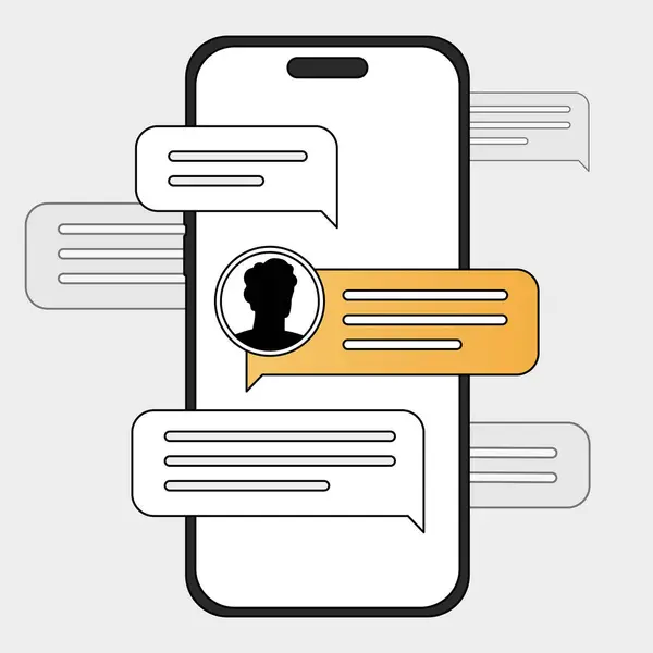 Kullanıcı Simgesi ile Akıllı Telefon Mesajlaşma Ekranı 