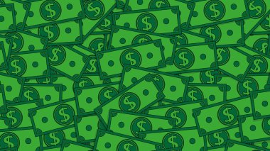 Yeşil Dolar Para Faturaları Birikmiş Arkaplan Resimleri 