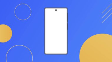 Boş beyaz ekranlı modern android akıllı telefonu 