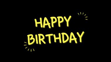 Mutlu Yıllar Metin Efekti Canlandırma Şablonu