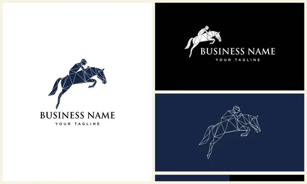 Cavallo Logo Disegno Vettoriale Illustrazione Modello — Vettoriale Stock