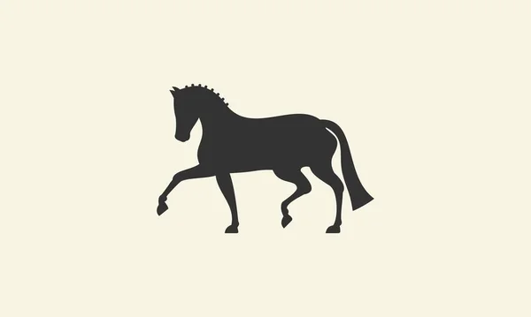 Шаблон Логотипа Лошади Силуэта — стоковый вектор