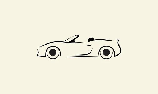 Çizgi Sanat Araba Logosu Tasarımı — Stok Vektör