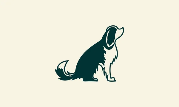 Linha Arte Labrador Logotipo Design — Vetor de Stock