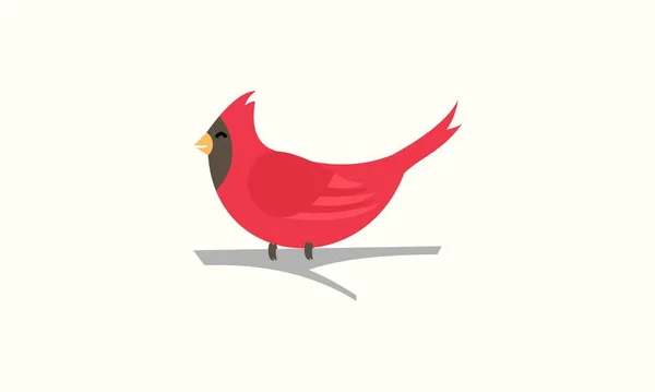 Silhouette Cardinal Bird Logo Template — Stock Vector
