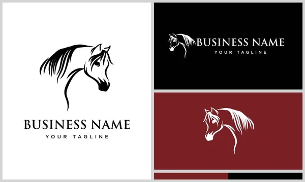 Arabian Horse Line Logo Template — Stock Vector