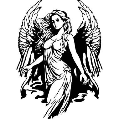 Geniş Kanatlı Kadın Melek