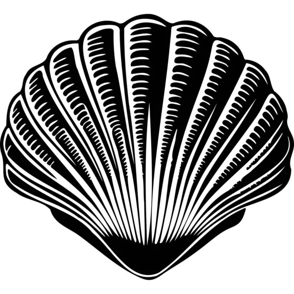 Ocean Beach Sea Shell Clamshell — Vetor de Stock