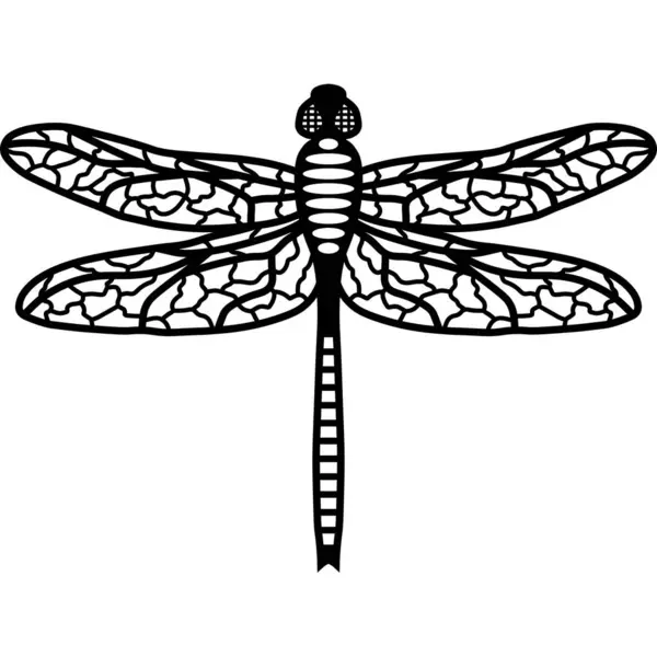 Libelleninsekt Mit Ausgebreiteten Flügeln — Stockvektor