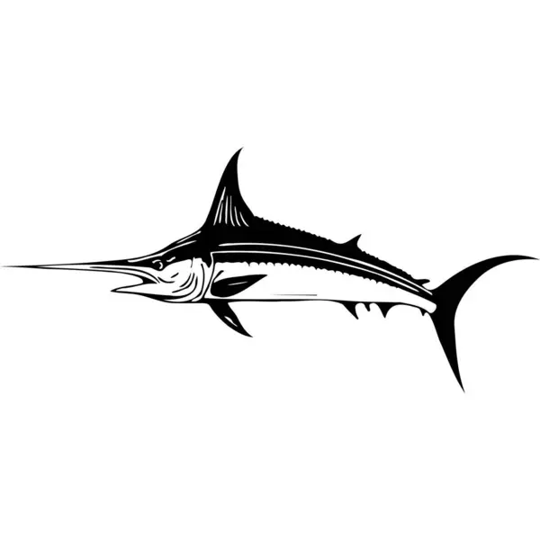 Marlin Fish Ocean Sea Creature — Stock Vector