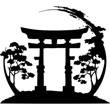 Bambuyla Japon Torii Kapısı