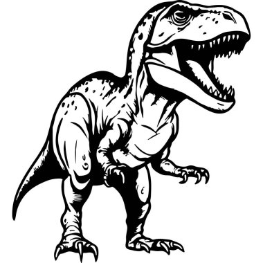Gerçekçi Tyrannosaurus T-Rex dinozor kükremesi