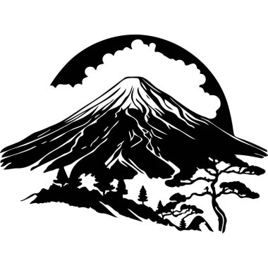 Japon Dağı. Fuji Dağı Sahnesi