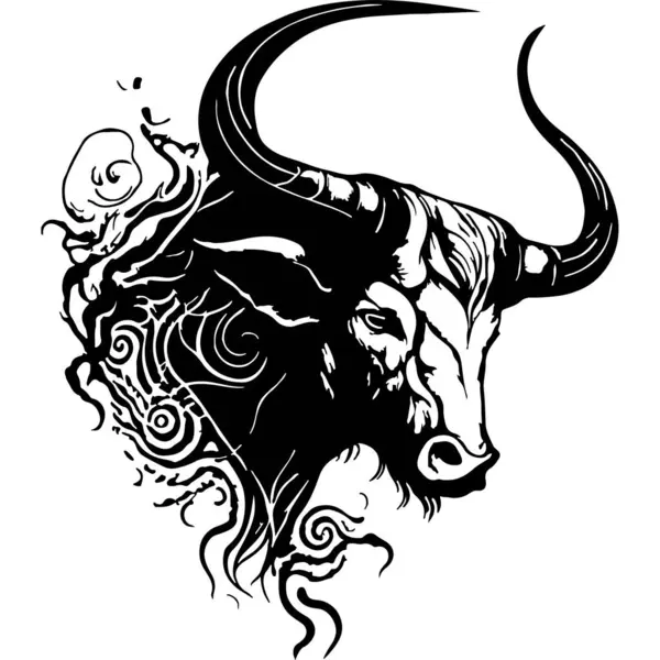 Taurus Astrological Zodiac Bull Sign — Stock Vector