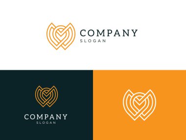 Baykuş logosu ve birbirine bağlanan çizgiler. Eşsiz ve zarif. Düzenlenebilir ve kullanımı kolay