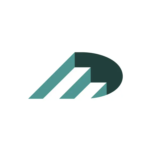 Uma Letra Logotipo Combinada Com Passos Que Vão Para Baixo —  Vetores de Stock