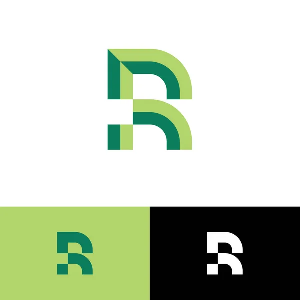 字母R的标识是唯一的 可用作贵公司的标志 — 图库矢量图片