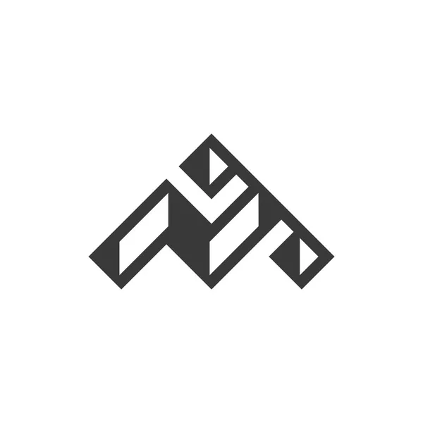 Triângulo Abstrato Moderno Adequado Como Logotipo Pode Ser Lido Como — Vetor de Stock