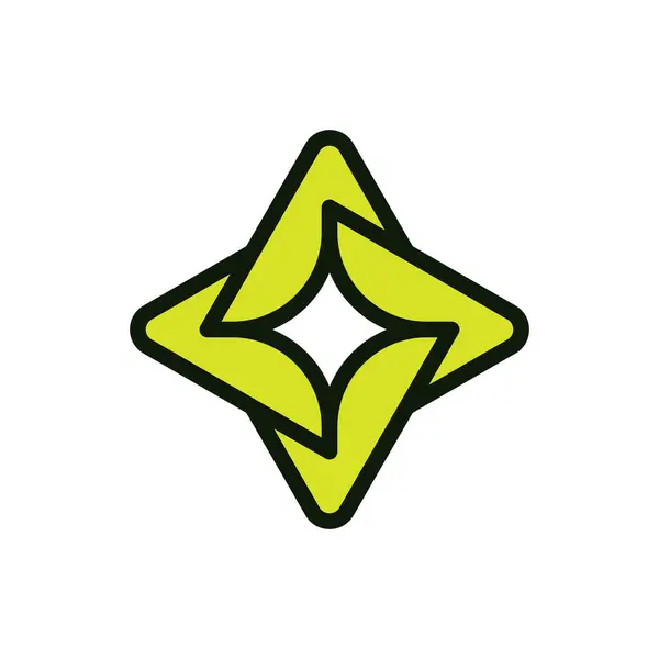 Hvězdné Logo Jednoduchým Designem — Stockový vektor