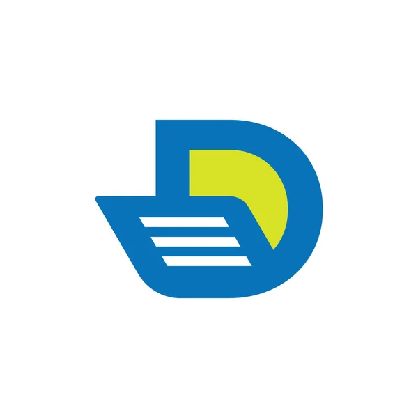 Logo Associé Symbole Document Papier — Image vectorielle