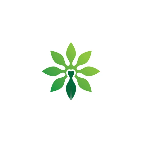 Ένα Λογότυπο Που Έχει Διπλή Σημασία Για Λουλούδια Και Φορέματα — Διανυσματικό Αρχείο