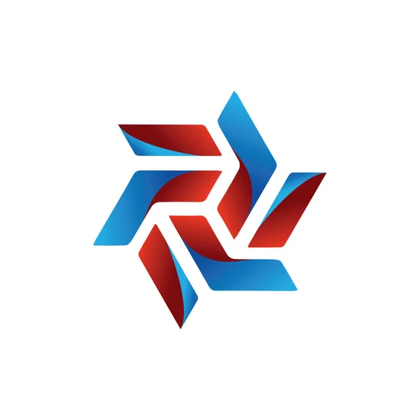 Der Buchstabe Logo Ist Mit Hilfe Von Sechseckigen Formen Und — Stockvektor