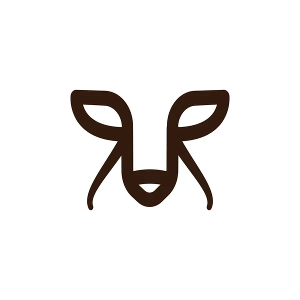 Ένα Λογότυπο Μάτι Τσίτα Τίγρη Γίνεται Ένα Απλό Καλό Στυλ — Διανυσματικό Αρχείο