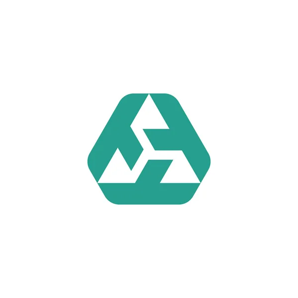 Literowe Logo Ułożone Jest Trójkąt — Wektor stockowy