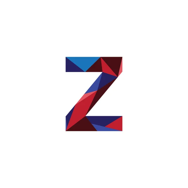 幾何学的な要素を持つ文字Zはロゴまたは装飾として使用することができます — ストックベクタ