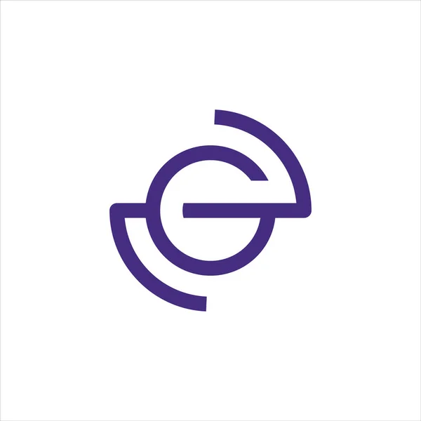 Logo Iniziale Del Monogramma Costituito Dalle Lettere — Vettoriale Stock