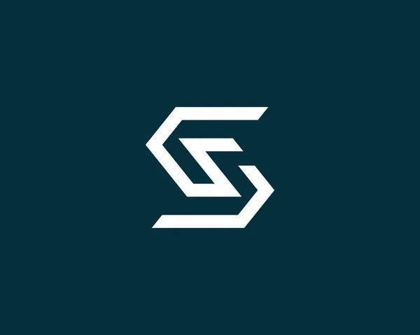 Logotipo Letra Simples Moderno Combinado Com Letra Oculta Editável Fácil —  Vetores de Stock