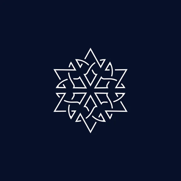 Logotipo Tribal Abstrato Luxo Elegante Premium — Vetor de Stock