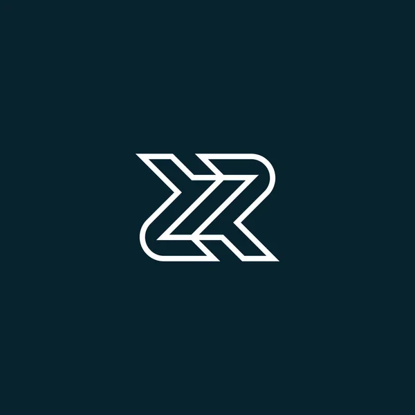 Logo Lettre Est Combiné Avec Lettre Dans Abstrait Modifiable Facile — Image vectorielle