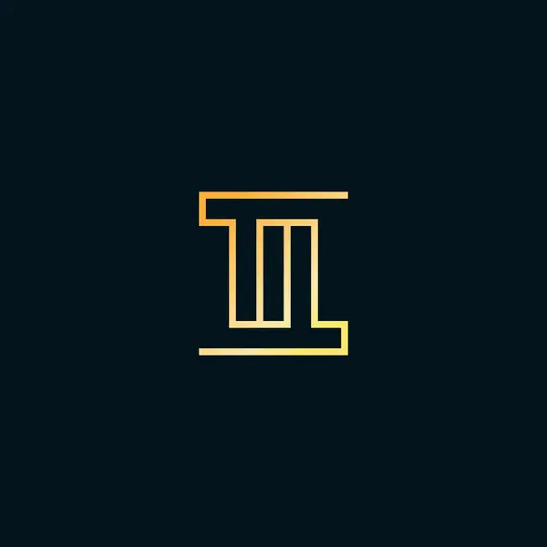 Logo Letters Kunnen Worden Omgekeerd Abstract Maar Zeer Eenvoudig Elegant — Stockvector