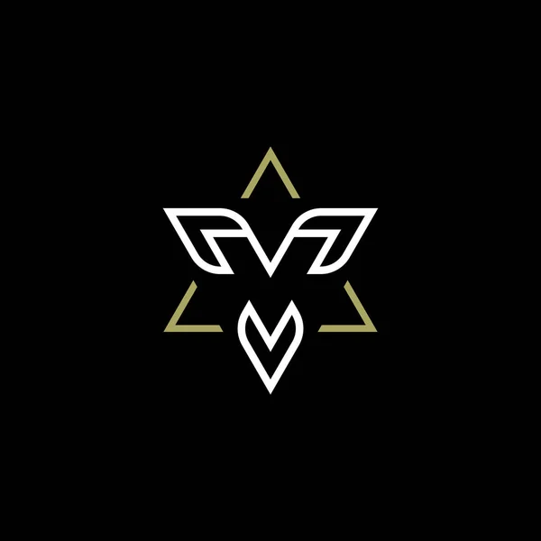 Jednoduché Elegantní Písmeno Logo Řádkový Styl Vhodný Pro Luxusní Prémiový — Stockový vektor