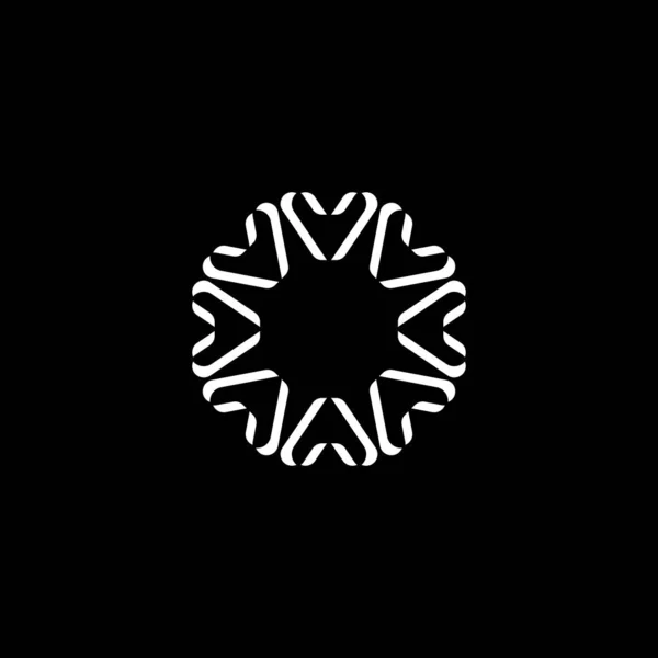Logotipo Abstracto Dispuesto Círculo Usando Una Forma Minimalista Elegante Parece — Archivo Imágenes Vectoriales