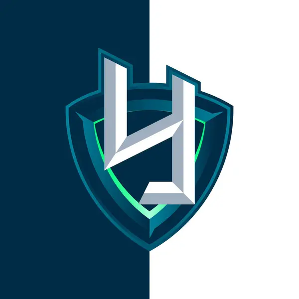 Het Esports Alfabet Logo Wordt Gevormd Door Letter Een Schild — Stockvector