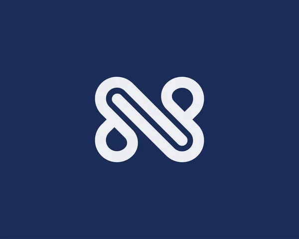 Verbonden Letter Geometrische Lijnen Logo — Stockvector