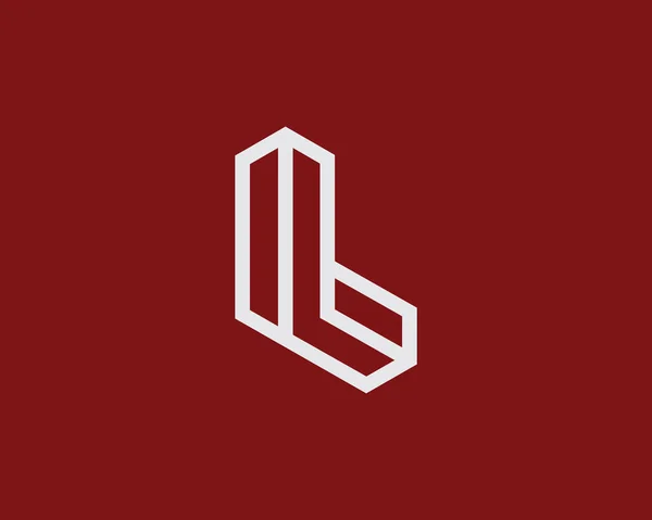 Basit Zarif Harf Yapı Logosu — Stok Vektör