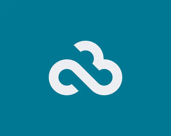 Logotipo Nube Con Significados Ocultos Una Combinación Letras — Archivo Imágenes Vectoriales