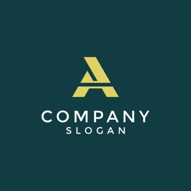 Modern ve zarif ilk harf JA veya AJ monogram logosu