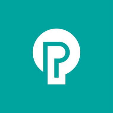Modern ve minimalist ilk harf PQ veya QP monogram logosu
