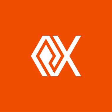 Modern ve minimalist ilk harf PX veya XP monogram logosu