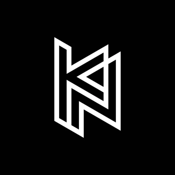 字母Nk或Kn标志 — 图库矢量图片