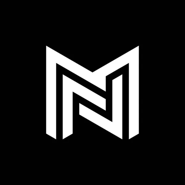 字母Nm或Mn标志 — 图库矢量图片