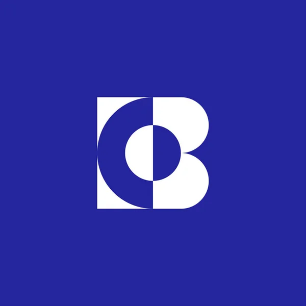 现代首字母Ob或Bo单字标识 — 图库矢量图片