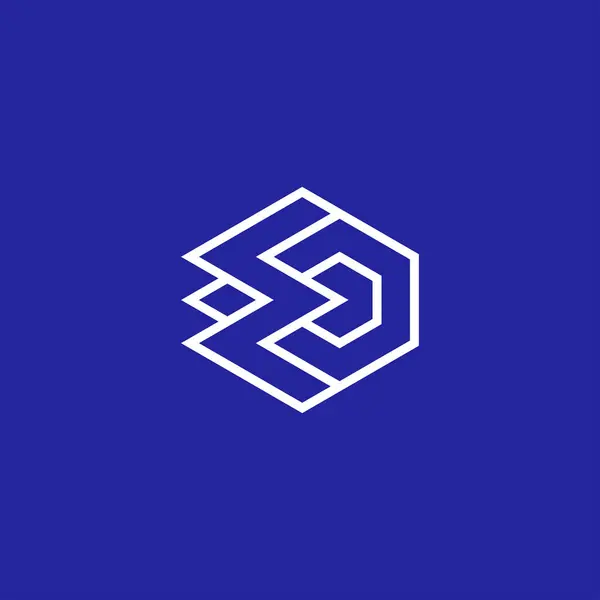 Modern Ilk Harf Veya Monogram Logosu — Stok Vektör