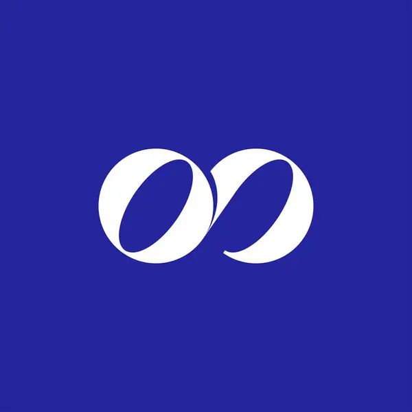 現代の最初の文字OpまたはPoのモノグラムのロゴ — ストックベクタ